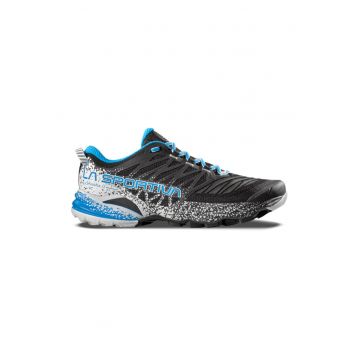 Pantofi Akasha II cu imprimeu logo pentru alergare trail - Albastru pastel/Negru/Alb optic
