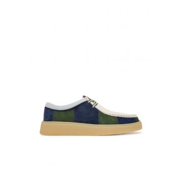 Pantofi barbati -  piele naturala/material sintetic - albastru