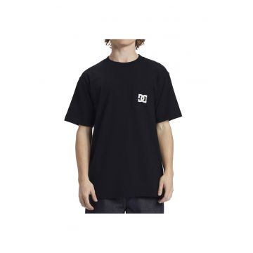 Tricou barbati bumbac  STAR POCKET NEGRU - Negru