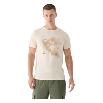 Tricou barbati -  maneca scurta - croiala regulata - bumbac - bej