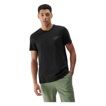 Tricou barbati  maneca scurta - negru - bumbac - croiala regulata -