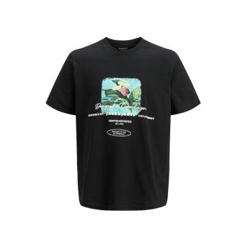 Tricou barbati -  maneca scurta - negru - bumbac