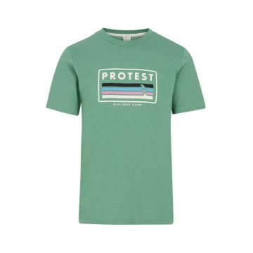Tricou barbati  model Barn - croiala regulata - verde - bumbac - Verde