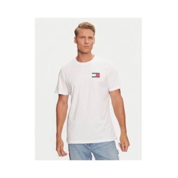 Tricou cu decolteu la baza gatului si detaliu logo -