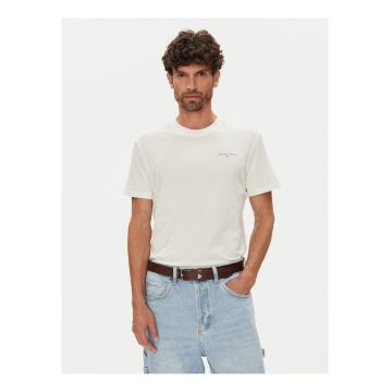 Tricou slim fit cu detaliu logo pe piept -