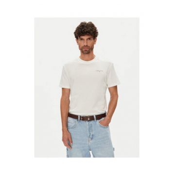 Tricou slim fit cu detaliu logo pe piept -