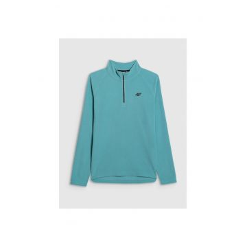 Bluza sport termoactiva barbati -  poliester - guler inalt - slim fit - tehnologie 4FWarm - turcoaz - Albastru