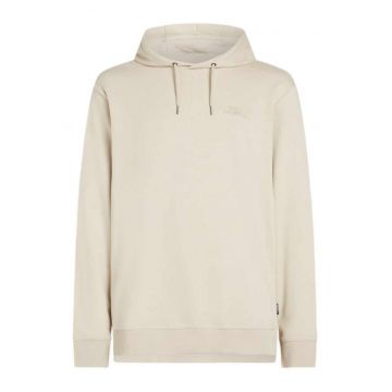 Hanorac barbat  regular fit - gluga cu snur - bej - bumbac si poliester reciclat -