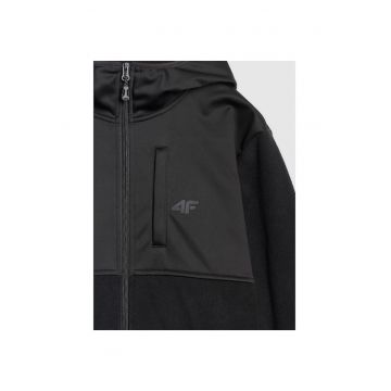 Hanorac sport barbati -  negru - poliester - tehnologie 4FWarm