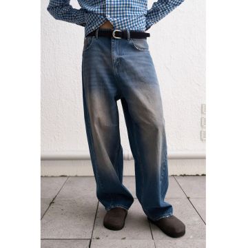 Pantaloni barbati -  Baggy Fit - albastru - denim -