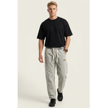 Pantaloni barbati -  denim - casual - piatra naturala - 95% bumbac -
