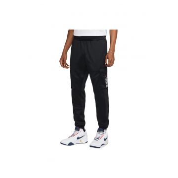 Pantaloni de trening  Sportswear DV2331 - conici - cu buzunare - bumbac/poliester - negru