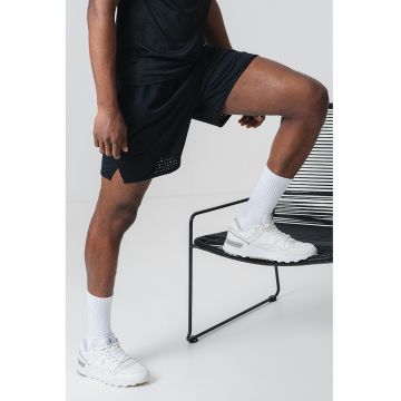 Pantaloni scurti cu banda elastica in talie pentru antrenament - Negru