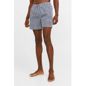 Pantaloni scurti de baie in dungi - Alb/Bleumarin