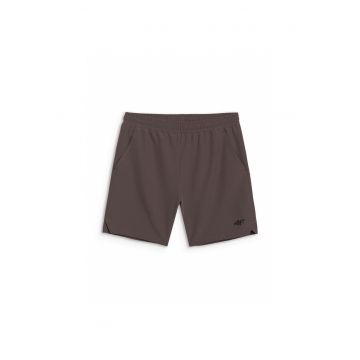 Pantaloni scurti de trening  uscare rapida - maro - material sintetic