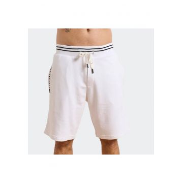 Pantaloni scurti sport  alb - bumbac-poliester