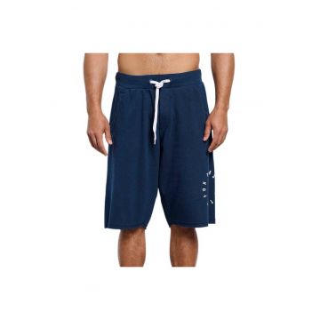 Pantaloni scurti sport barbati 1241-953604 -  Bumbac/Poliester - Albastru -