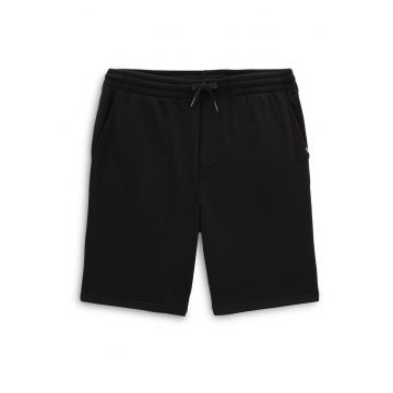 Pantaloni scurti  Trecker - talie elastica - buzunare laterale - negru - bumbac/poliester