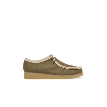 Pantofi barbati -  piele naturala - verde -