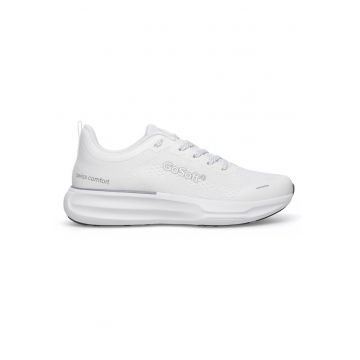 Pantofi sport barbati -  alb - material textil - talpa plata