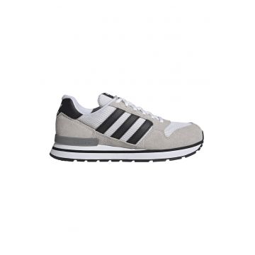 Pantofi sport ZX 500 RS cu garnituri de piele intoarsa - Negru/Maro taupe deschis/Alb optic