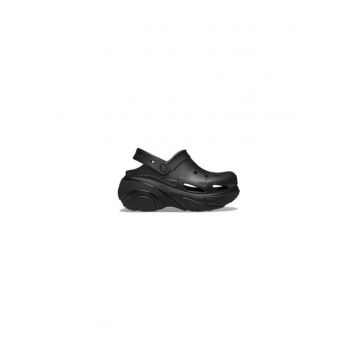 Saboti slingback cu talpa demi-wedge - Negru