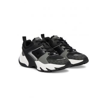 Tenisi barbati -  piele ecologica - negru - material sintetic