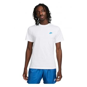 Tricou barbati  alb - bumbac - croiala standard - decolteu rotund