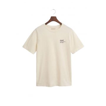 Tricou barbati -  Bumbac - Crem