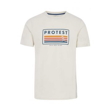 Tricou barbati  model Barn - croiala regulata - alb - bumbac
