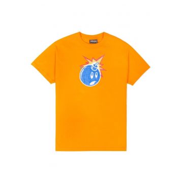 Tricou barbati -  portocaliu/albastru -