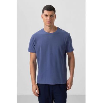 Tricou Barbati -  Regular Fit - Albastru Midnight - Bumbac - Poliester - Elastan
