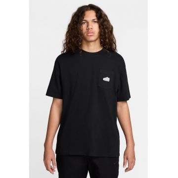 Tricou cu decolteu la baza gatului Lifestyle - Negru