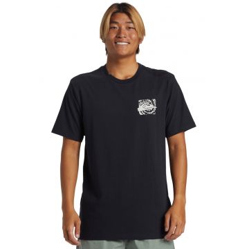 Tricou cu imprimeu Hurricane Or Hippie - Negru