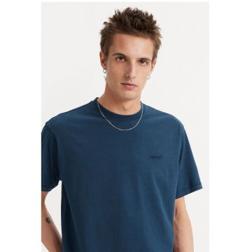 Tricou lejer din bumbac cu model in dungi Red Tab™ - Bleumarin