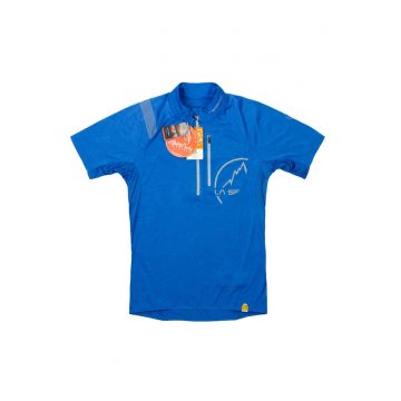 Tricou pentru barati  trekking - albastru - poliester
