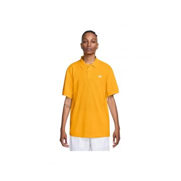 Tricou polo  Club - bumbac - maneca scurta - guler rabatabil - logo brodat - galben