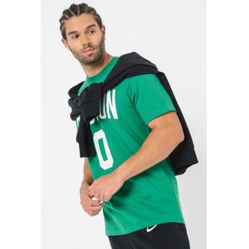 Tricou regular fit pentru baschet - Alb/Verde aquamarin