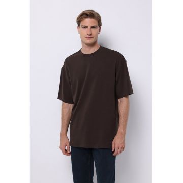 Tricou supradimensionat uni - Maro inchis