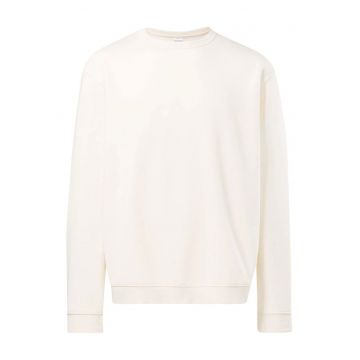 Bluza unisex  crem - bumbac moale si poliester reciclat - design simplu