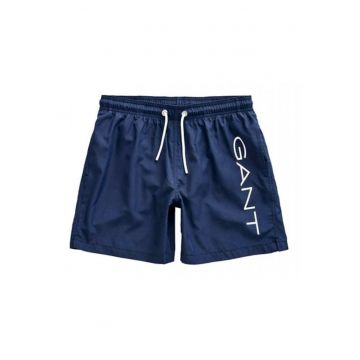 Costum de baie  pantaloni scurti - usori - albastru - 100% poliester reciclat