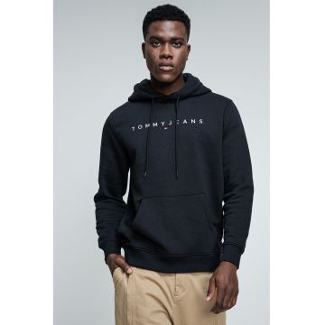 Hanorac din amestec de bumbac cu logo brodat - Negru/Negru stins