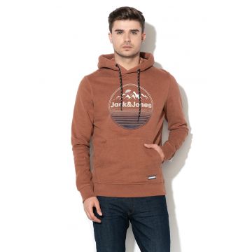 Jack&Jones - Hanorac cu imprimeu logo Nashville - Maro scortisoara