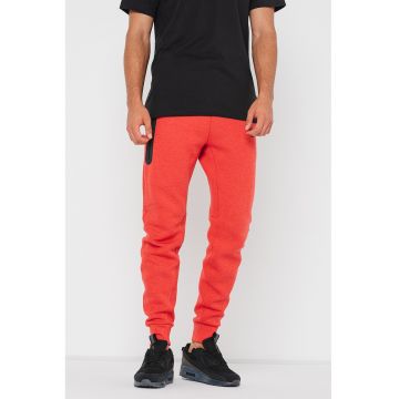 Pantaloni de trening cu buzunare cu fermoar - Rosu melage