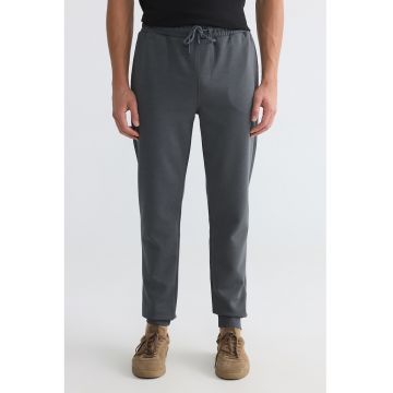 Pantaloni de trening cu snur de ajustare in talie - Gri antracit