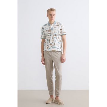 Pantaloni regular fit cu pensa - Bej deschis