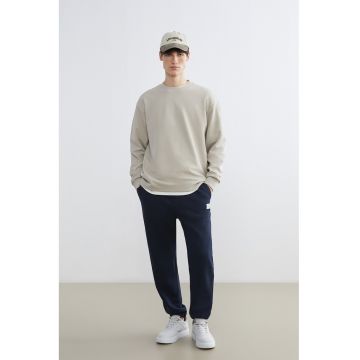 Pantaloni relaxed fit de trening cu snururi - Bleumarin