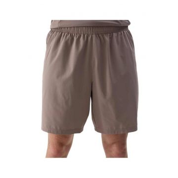 Pantaloni scurti  croiala regulata - talie elastica - poliester - Bej