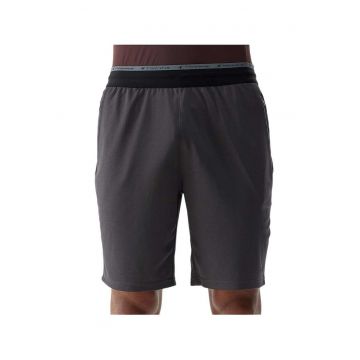 Pantaloni scurti  croiala regulata - talie elastica - poliester - Gri