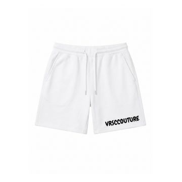 Pantaloni scurti cu imprimeu logo Nyxos Nova - Alb